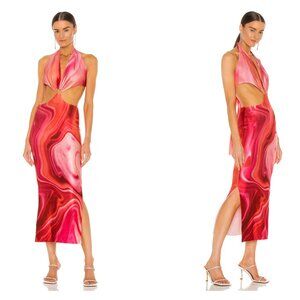 Farai London Gaia Long Dress in Pink